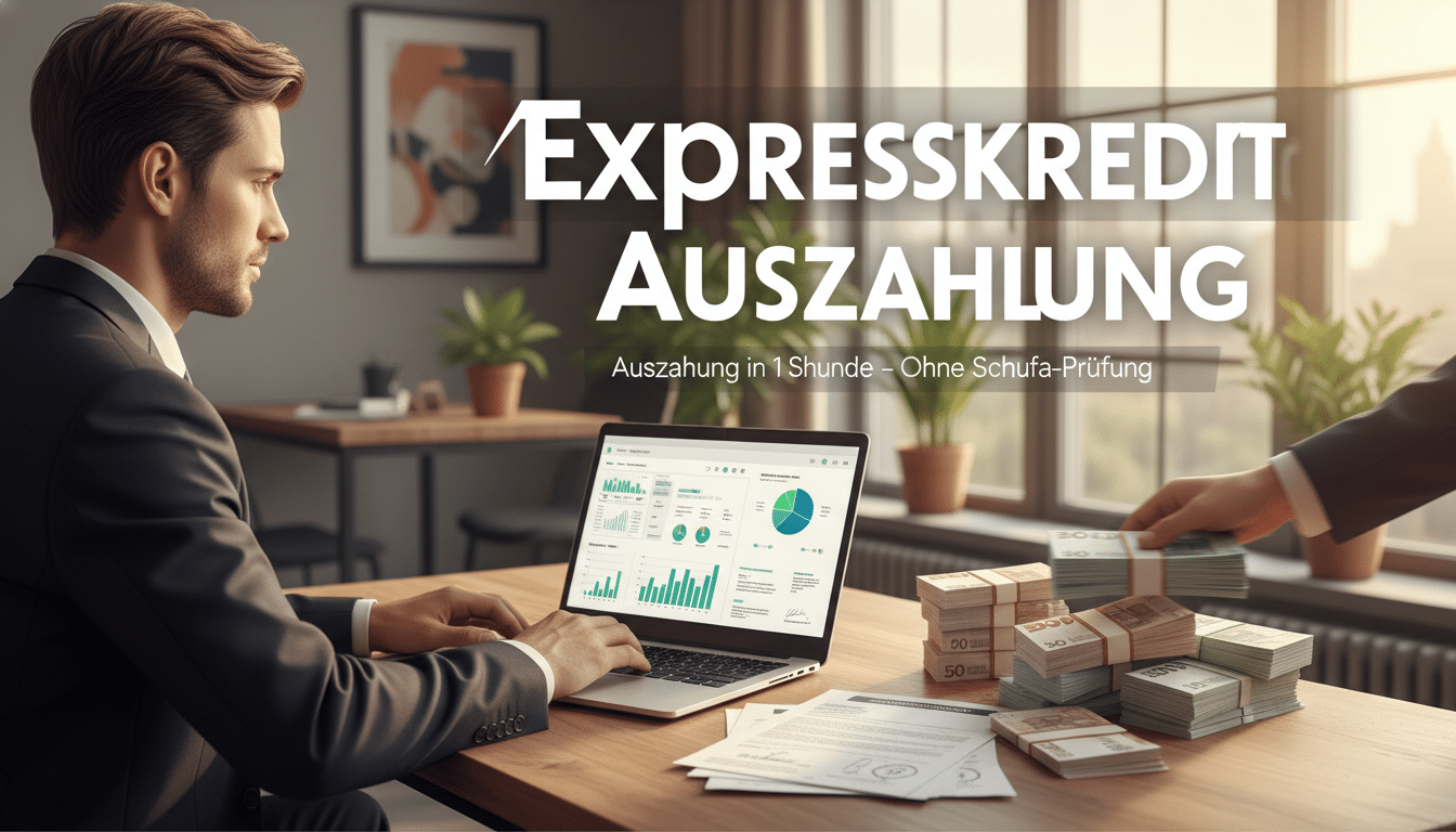 Kredit in 1 Stunde auf dem Konto ohne Schufa